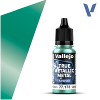 VALLEJO 77.173 TRUE METALLIC METAL BEETLE GREEN AIR 18ML PAINT
