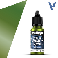 VALLEJO 77.175 TRUE METALLIC METAL AMBER GREEN AIR 18ML PAINT