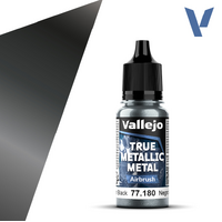 VALLEJO 77.180 TRUE METALIC METAL OBSIDIAN BLACK AIR 18ML PAINT