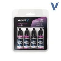 VALLEJO 77-255 TRUE METALLIC METAL SET AMETHYST PURPLE 4X 72ML PAINTS