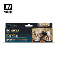 VALLEJO 80.259 WIZKIDS PREMIUM SET FLESHTONES ACRYLIC PAINT SET (8 COLOUR SET)