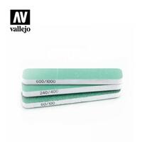 VALLEJO T04001 3 DUAL GRIT FLEXI SANDERS 90 X 19 X 6MM 3 PIECE 600/1000 240/400 60/100 3 PIECE SET