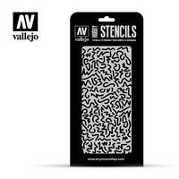 VALLEJO CAM001 LUTFWAFFE WW11 SHINGLES CAMOUFLAGE STENCIL
