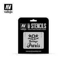 VALLEJO LET001 VINTAGE GARAGE SIGNS STENCIL