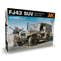 AK AK35004 TOYOTA LAND CRUISER FJ43 SUV WITH SOFT TOP 1/35 SCALE PLASTIC MODEL KIT