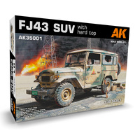 AK AK35001 FJ43 SUV WITH HARD TOP 1/35 SCALE PLASTIC MODEL KIT