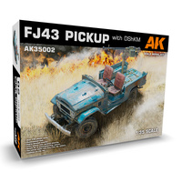 AK AK35002 TOYOTA LANDCRUISER FJ43 PICKUP WITH DSHKM .50CAL 1/35 SCALE PLASTIC MODEL KIT