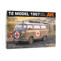 AK AK35023 VOLKSWAGEN T2 MODEL 1967 PUBLIC SERVICE BUS 1/35 SCALE PLASTIC MODEL KIT