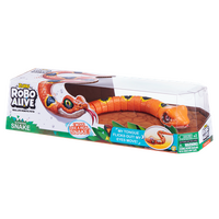 ZURU ROBO 25235 ALIVE SLITHERING SNAKE ORANGE AND BLACK