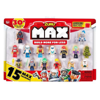 ZURU MAX BUILD CONSTRUCTION 15 FIGURINES WITH ACCESSORIES PACK