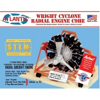ATLANTIS M6052 WRIGHT CYCLONE RADIAL ENGINE C9HE STEM WORKING MODEL  1/12 SCAL;E PLASTIC MODEL KIT