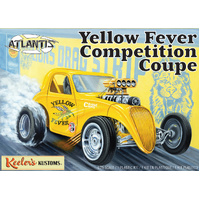 ATLANTIS 13101 YELLOW FEVER COMPETITION DRAG COUPE KEELERS KUSTOMS 1/25 SCALE PLASTIC MODEL KIT