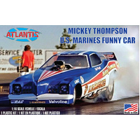 ATLANTIS H1499 MICKEY THOMPSON U.S MARINES FUNNY CAR 1/16 SCALE PLASTIC MODEL KIT
