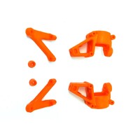ROVAN 85086 NYLON FRONT WHEEL BEARING CARRIER / HUB SET FOR BAJA 5B - ORANGE