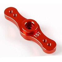 ROVAN ROFUN 8527201 ALUMINIUM DOUBLE SIDED SERVO HORN 15T AND 17T CNC RED SUITS BAJA 5B SYMETRICAL STEERING