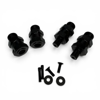 ROVAN 85314 WHEEL HEX EXTENDED SET FRONT/REAR, 4 PIECES - BLACK, 85314BLK
