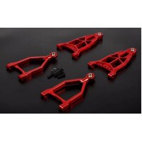ROVAN 85339 CNC ALLOY EXTENDED (BY 25MM) FRONT ARM KIT SUITS BAJA 5B - RED - SEE ALSO 85440