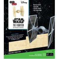 INCREDEBUILDS STAR WARS TIE FIGHTER 3D WOOD MODEL AND BOOK