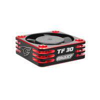TEAM CORALLY C-53110-1 ULTRA HIGH SPEED COOLING FAN TF-40 WITH BEC CONNECTOR 30 X 30MM COLOUR BLACK AND RED