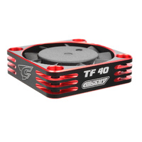 TEAM CORALLY C-53112-1 ULTRA HIGH SPEED COOLING FAN TF-40 WITH BEC CONNECTOR 40 X 40MM COLOUR BLACK AND RED