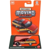 MATCHBOX JHV62 MOVING PARTS 1992 BUICK ROADMASTER ESTATE RED METAL DIECAST CAR