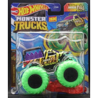 HOT WHEELS MONSTER TRUCKS 2024 STRIPES EARNED HAULYALL 2 OF 4 1/64 SCALE DIECAST