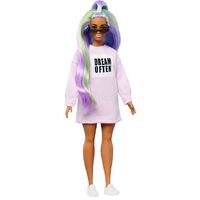 BARBIE FASHIONISTAS DOLL 136 WITH LONG RAINBOW HAIR