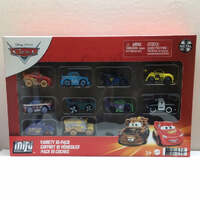 DISNEY PIXAR CARS MINI RACERS 10 PACK - GEORGE NEW WIN - MUDDY LIGHNING MCQUEEN - FABULOUS HUDSON HORNET - MUDDY MISS FRITTER - JACKSON STORM - H.J. H