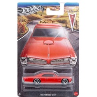 HOTWHEELS SILVER SERIES GRT01 - 66 PONTIAC GTO RED 5/5 DIECAST CAR