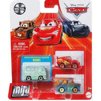 DISNEY PIXAR CARS METAL MINI RACERS 3 PACK WITH NEW RELEASE 2021 DUSTY RUSTEZE