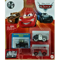 DISNEY PIXAR CARS METAL MINI RACERS 3 PACK WITH NEW RELEASE 2021 LIZZIE