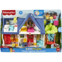 FISHER PRICE LITTLE PEOPLE FRIENDS TOGETHER PLAY HOUSE INCLUDES 10 PLAY PIECES