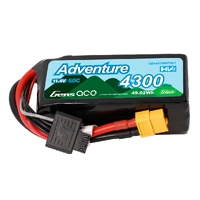 GENS ACE 4300MAH 3S 60C 11.4V ADVENTURE HIGH VOLTAGE G-TECH LIPO BATTERY WITH XT60/EC3/DEANS PLUGS [GEA433S60T3GT]