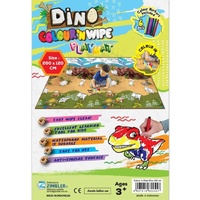 ROLLMATZ COLOUR N WIPE 200X120CM DINO PLAYMAT WITH 6 MARKER PENS