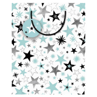 ARTWRAP CHRISTMAS GIFT BAG - STARS - LARGE 32x26x12.5cm