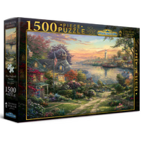 KINKADE 1500 PIECE PUZZLE - NEW ENGLAND HARBOR