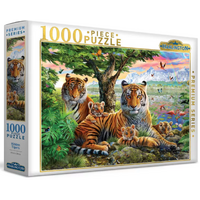 HARLINGTON 1000 PIECE PUZZLE HIDDEN TIGERS