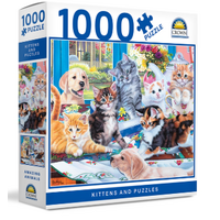 CROWN 1000 PIECE PUZZLE AMAZING ANIMALS - KITTENS AND PUZZLES