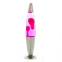 MDI LAVA LAMP PEACE MOTION SILVER BASE WITH PINK IN PINK 40CM