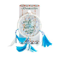 DREAMCATCHER  BLUE AND WHITE HANDMADE BEADED 9CM