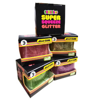 SMOOSHOS SENSORY SUPER SQUEEZE GLITTER JELLY CUBE - PINK