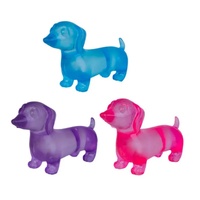 SMOOSHOS SENSORY SUPER SQUEEZE GLOW IN THE DARK DACHSHUND - PURPLE