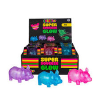 SMOOSHOS SENSORY SUPER SQUEEZE GLOW IN THE DARK PIG - PURPLE