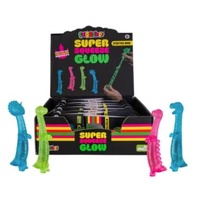 SMOOSHOS SENSORY SUPER SQUEEZE GLOW STRETCH DINO  - PINK