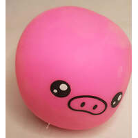MOULDABLE SUPER CLAY ANIMALS STRESS BALL 100MM IN PINK