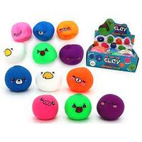 MOULDABLE SUPER CLAY ANIMALS STRESS BALL 100MM IN PURPLE