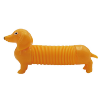 POP AND PLAY TUBULAR DACHSHUND  ORANGE