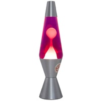 LANDMARK LIQUID RETRO LAVA LAMP SILVER 37CM - LT203 PURPLE WITH WHITE WAX