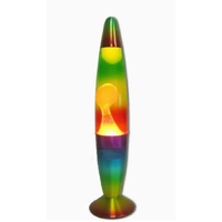LANDMARK LIQUID RETRO LAVA ROCKET LAMP 42CM - LT206 RAINBOW