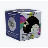 LANDMARK ROTATING GYRO BALL KINETIC DESK FIDGET TOY 5.5CM - BLACK